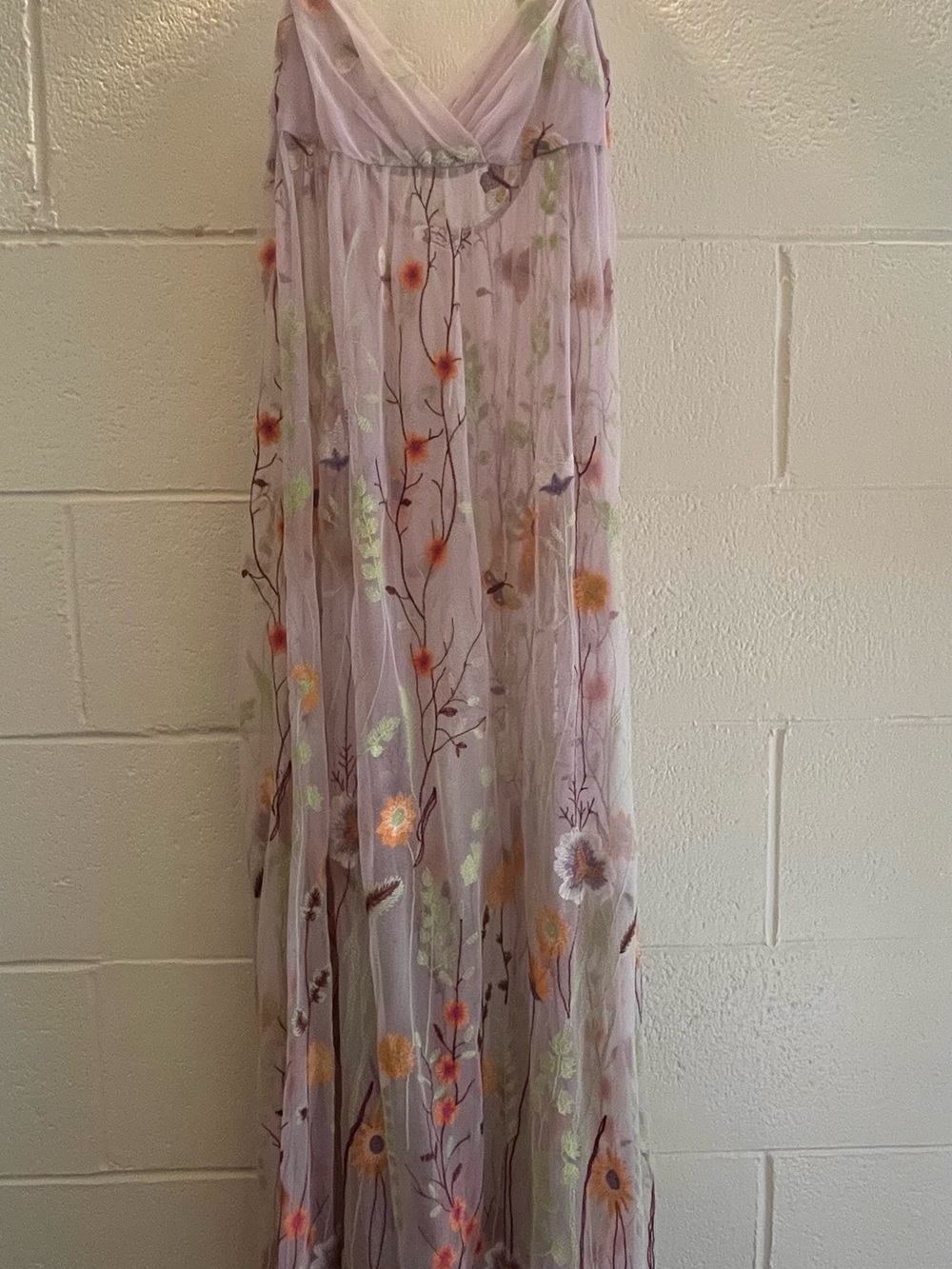 Free People Daphne Embroidered Slip